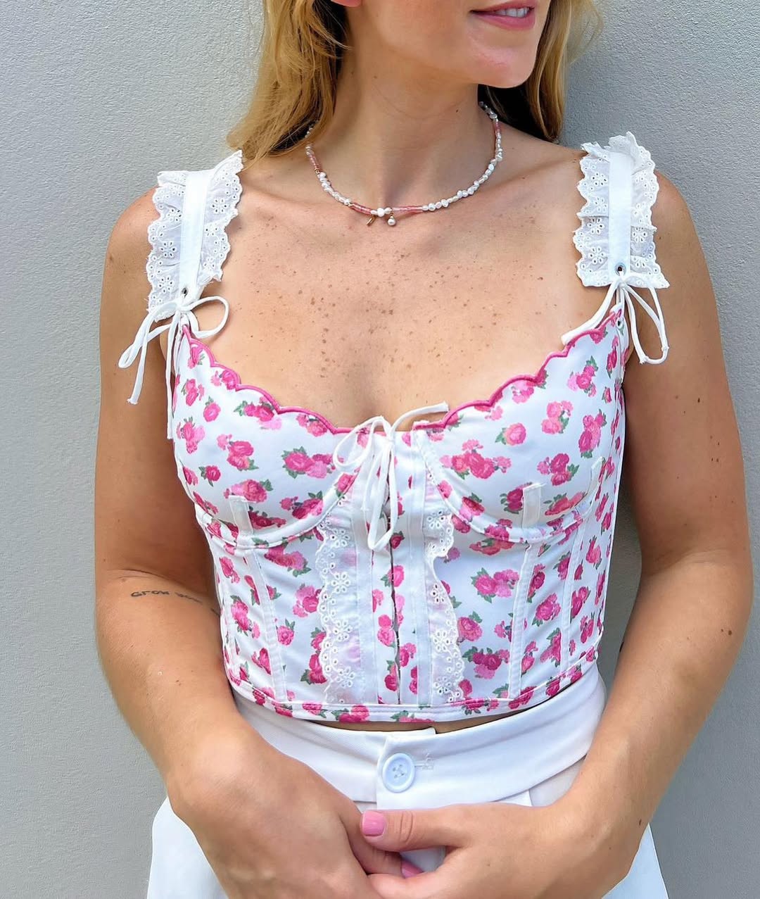 دکلته دخترانه رزا کمر کش تمام نخ