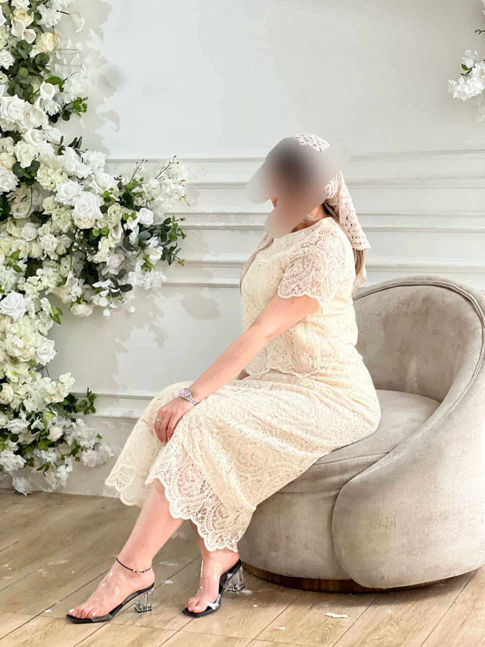 ست شومیز دامن گیپور پولک دوری شده ماه رخ